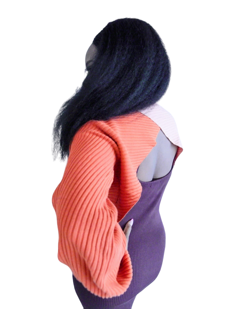 Midi Dress with removable turtleneck sweater top
