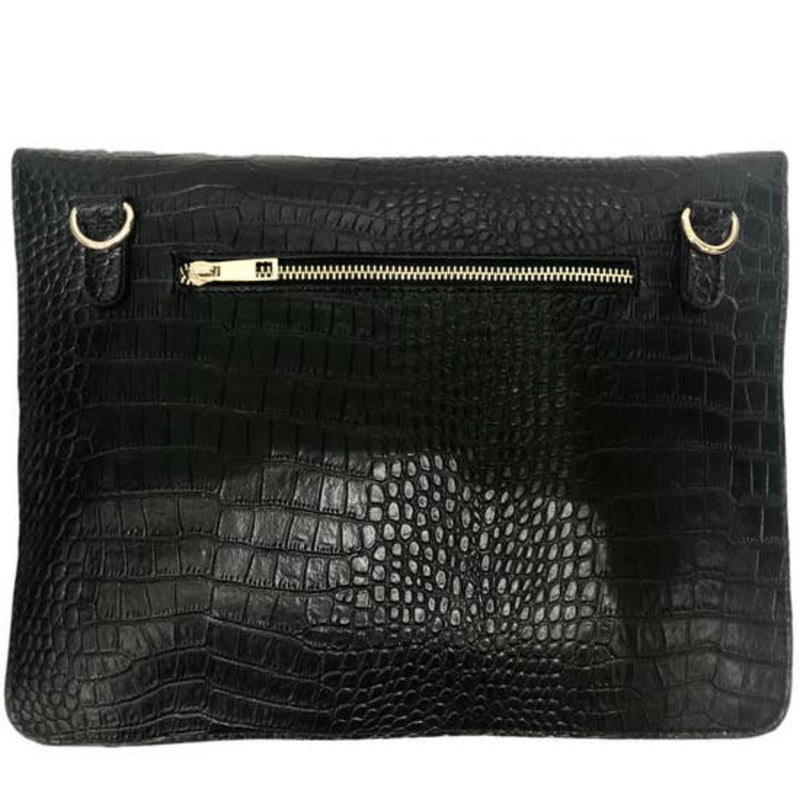 Wild Thing Embossed Leather Envelope Clutch
