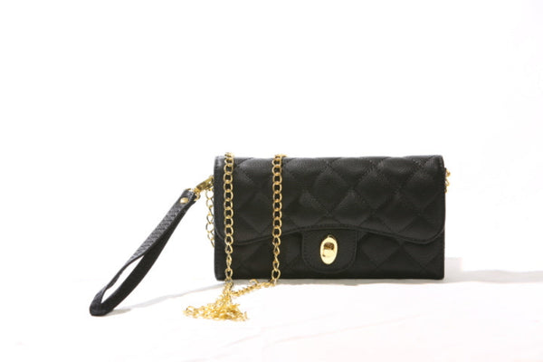 Quilted Crossbody Wallet on a Chain