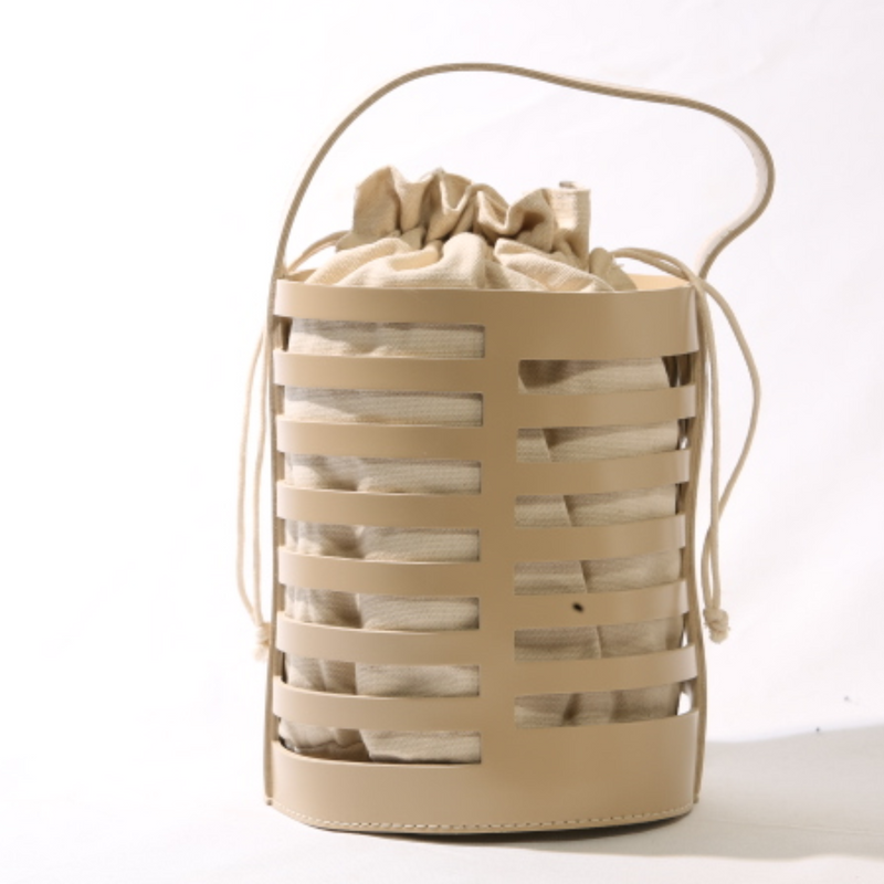 Mini Cutout Bucket Bag with Drawstring Pouch