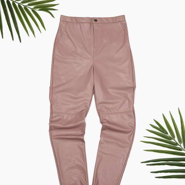 Rose | Vegan Leather Skinny Pants