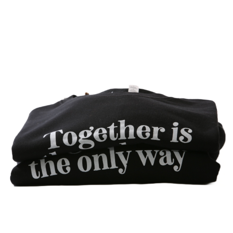 Black | Together Is The Only Way Cropped Sweatshirt