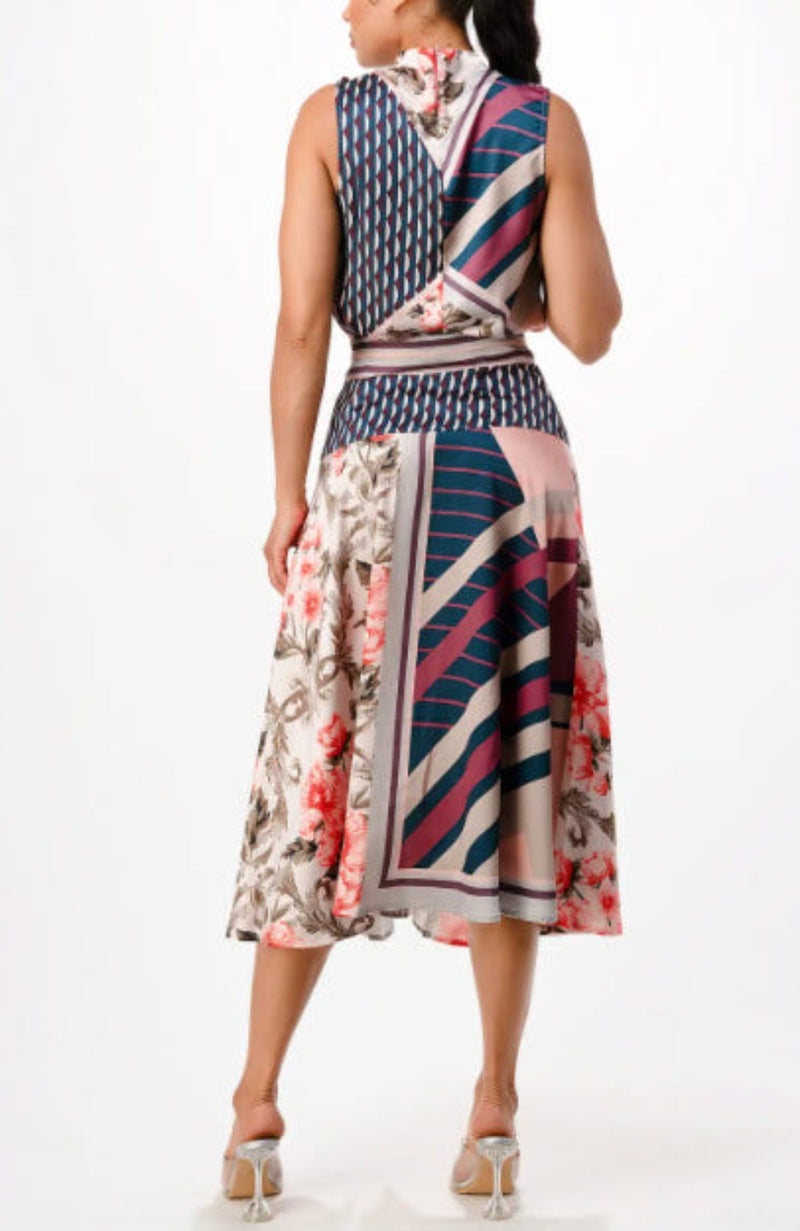 Multi | Satin Skirt & Blouse