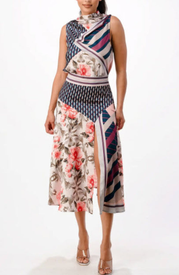 Multi | Satin Skirt & Blouse