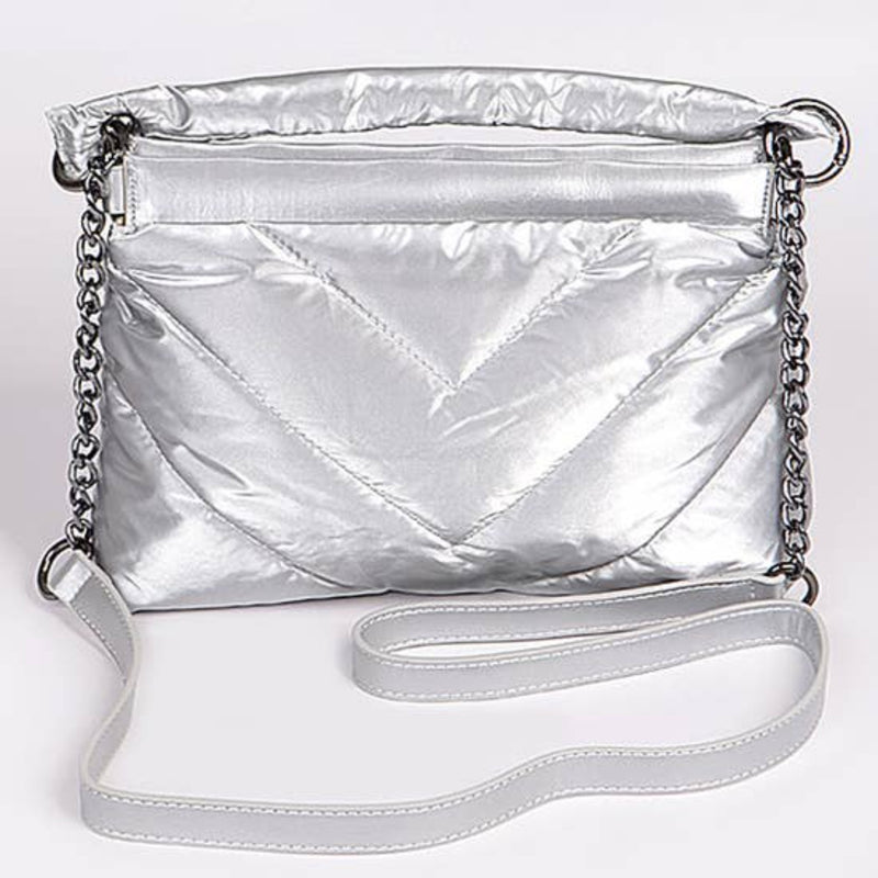 Quilted Crossbody - Silver
